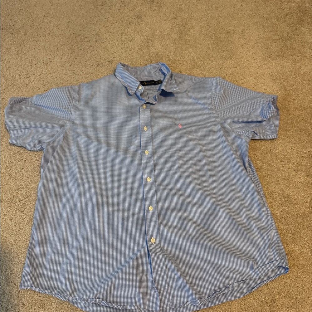 Ralph Lauren Blue Checkered Men's Shirt